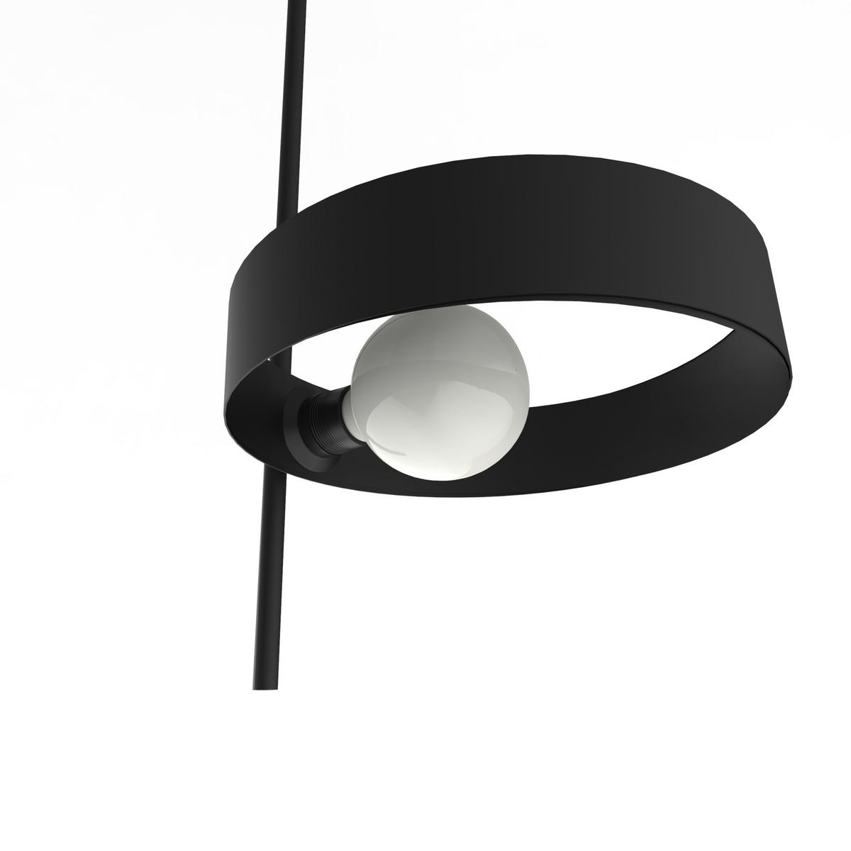 DECKENLEUCHTE - Schwarz, Metall (30/30/80cm) - Lumicom