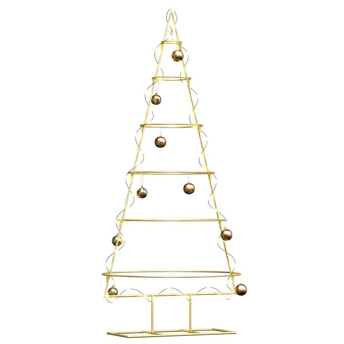 WEIHNACHTSBAUM Metall Gold 148 Cm Pulverbeschichteter Stahl - Goldfarben, Metall (148cm) - vidaXL