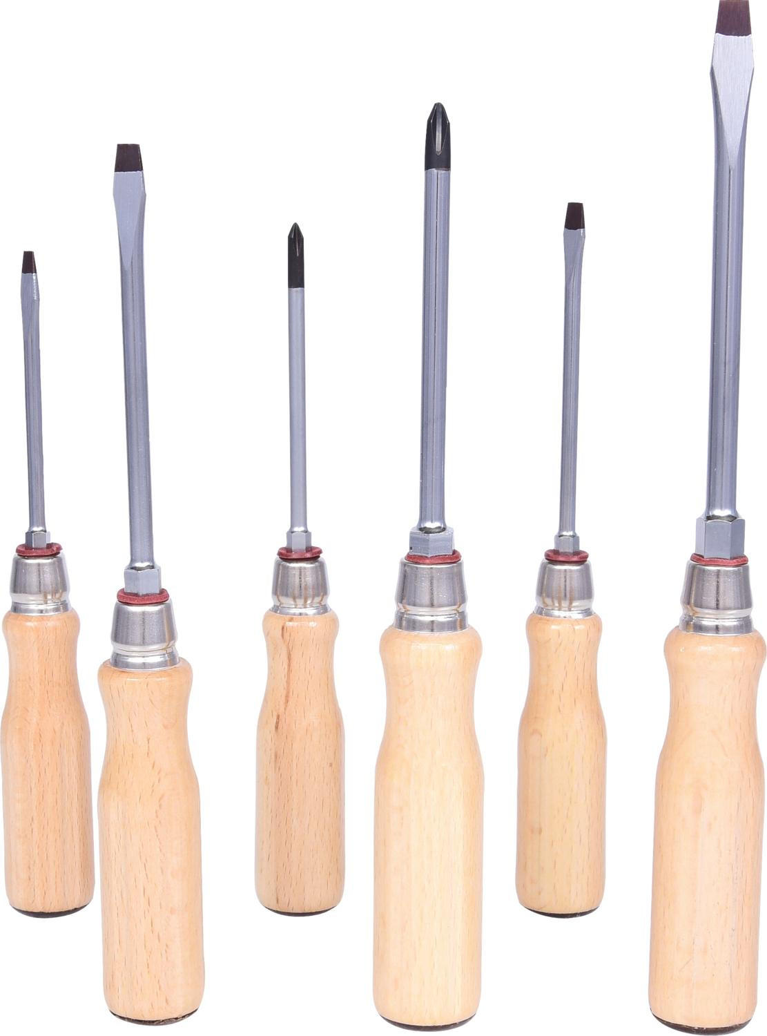 ERGOTORQUE WOOD SCHRAUBENDREHER-SATZ, 6-TLG - Multicolor, Kunststoff/Metall (34/19cm) - KS Tools