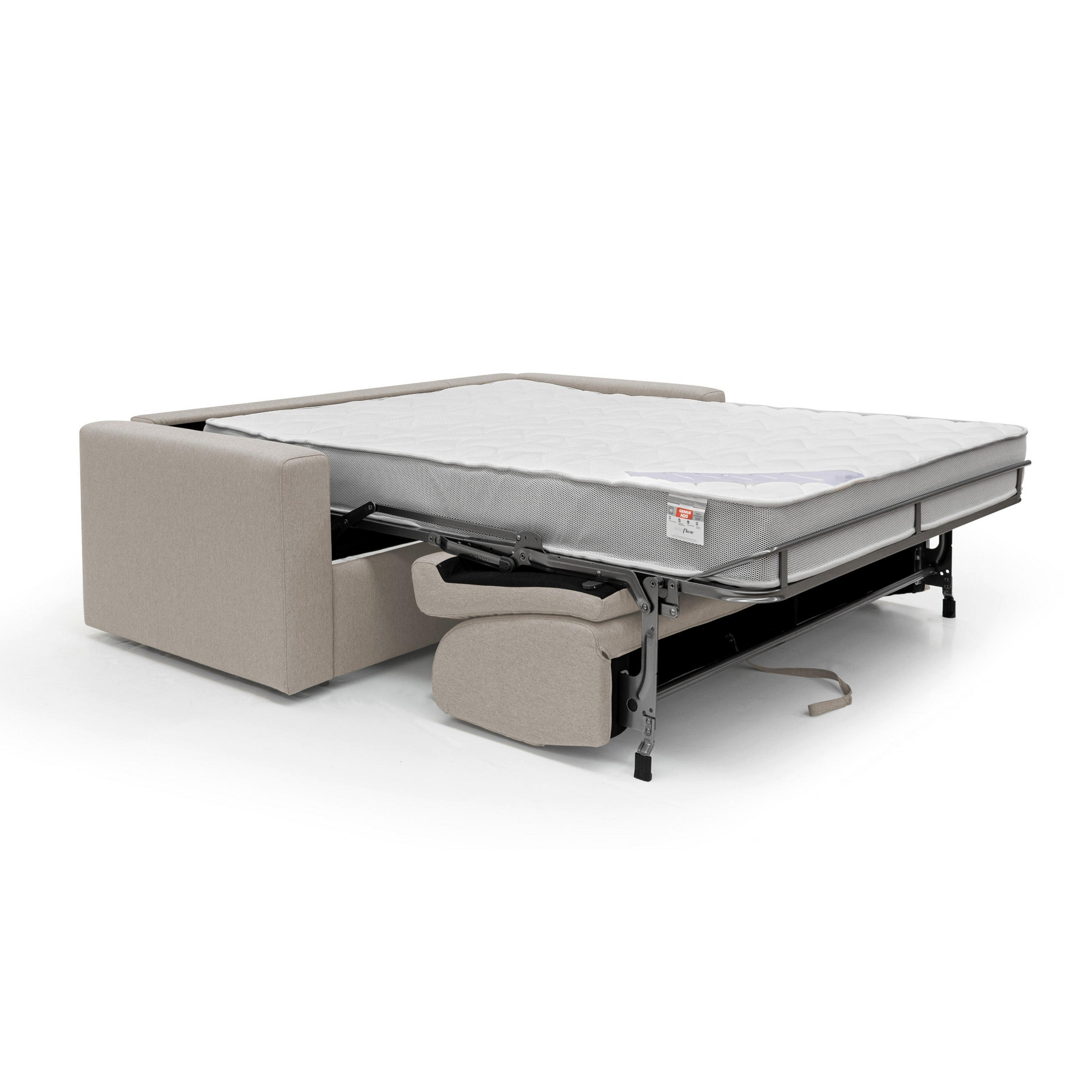 Thumbnail - Divani.store Schlafsofa, Creme, Textil, 212x92x95 cm, Wohnzimmer, Sofas & Couches, Schlafsofas