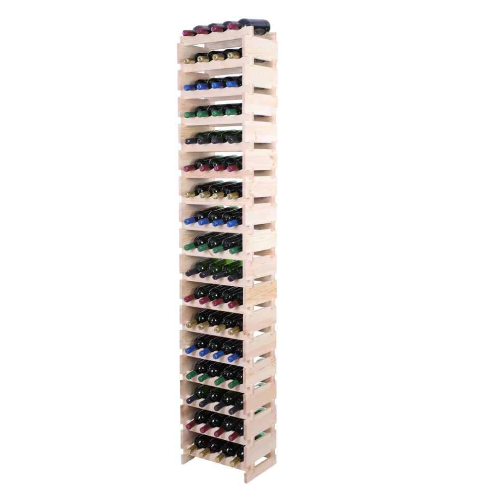 WEINREGAL VINOTECA FLEX PRO HxBxT 233x46x28cm 68 Flaschen auf 17 Ebenen Natur unbehandelt - Naturfarben, Holz (46/233/28cm) - PROREGAL