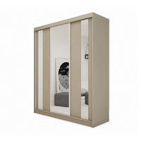 SCHWEBETÜRENSCHRANK Gabo 180 cm mit Spiegel, 3-türig, kaschmir - Kaschmir, Kunststoff (180/216/61cm) - Margaret Hadas24