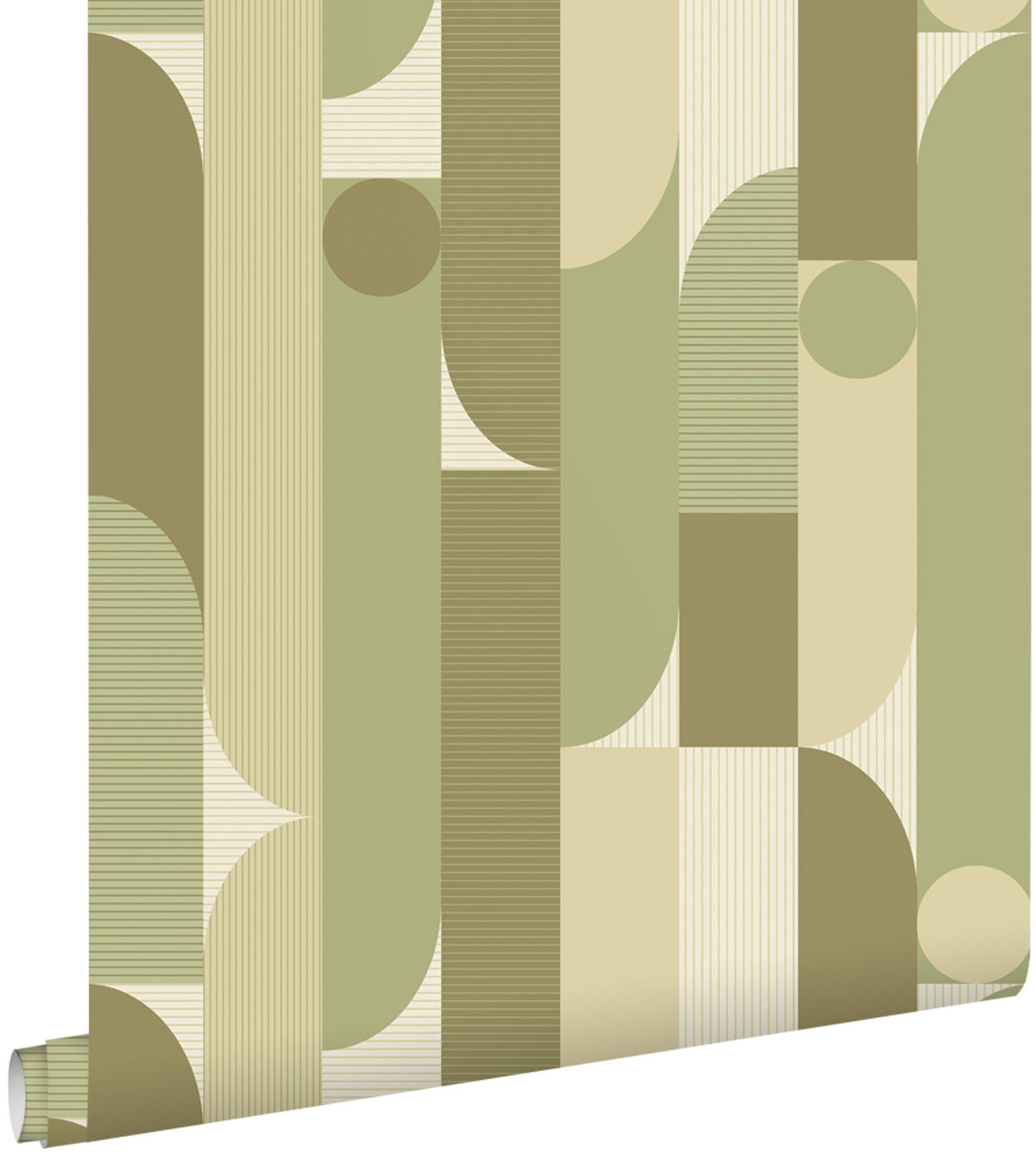 TAPETE geometrische Formen 50 x 900 cm - Grün, Papier (50/900cm) - ESTAhome