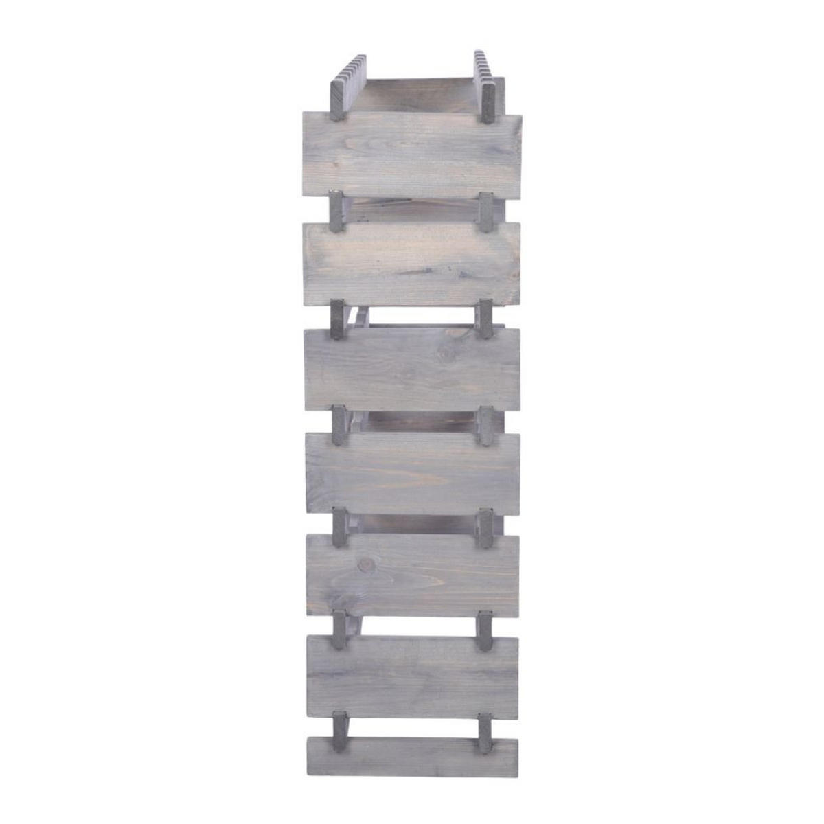 WEINREGAL VINOTECA FLEX PRO HxBxT 93x84x28cm 56 Flaschen auf 7 Ebenen Grau - Grau, Holz (84/93/28cm) - PROREGAL