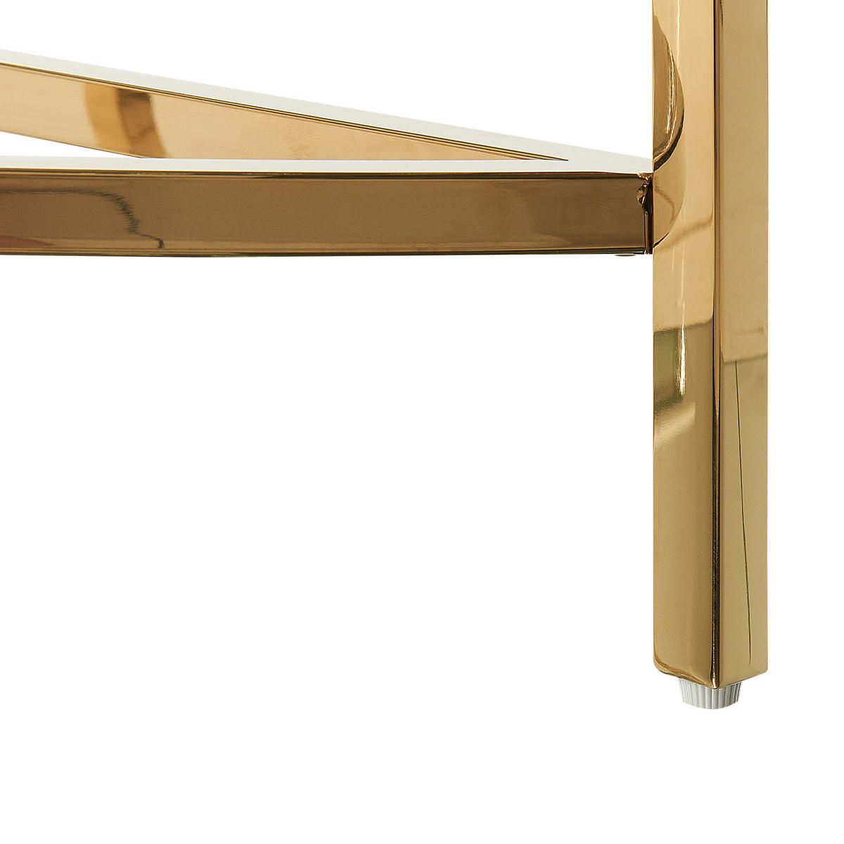 KONSOLENTISCH Marmor Optik weiß/gold Orita - Goldfarben/Weiß, Glas (36/111/78cm) - Beliani