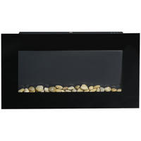 ELEKTRICKÝ KRB 1000/2000 W - černá, kov (11.5/40/72.5cm) - HOMCOM