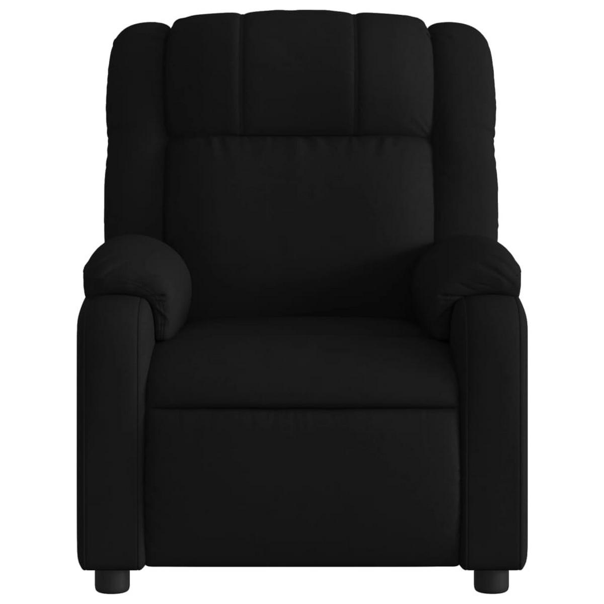 RELAXSESSEL Schwarz Stoff - Schwarz, Textil (95/99/77cm) - vidaXL