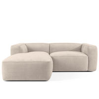 ECKSOFA LINKS FUBBO, Cremig - Creme, Holz/Holzwerkstoff (225/176cm) - KONSIMO®