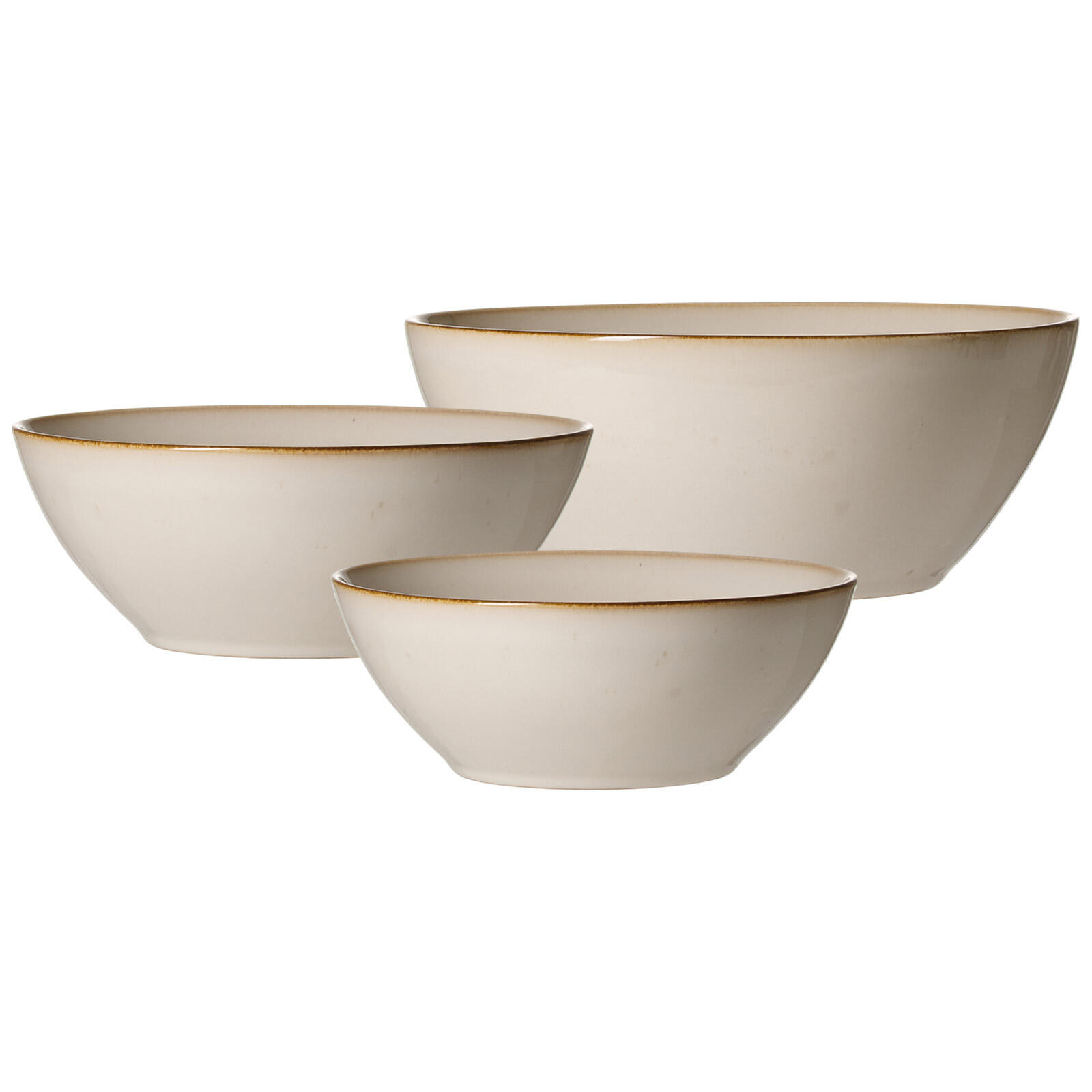 SCHALEN-SET Olivia beige 3er Set - Beige, Keramik (1/1/1cm) - Ritzenhoff Breker