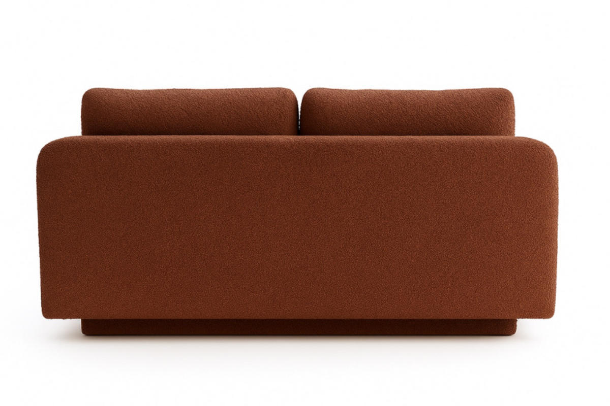 SITZSOFA Ziegelrot MAJA Mit Schlaffunktion Bouclé - Rot, Textil (209/96/96cm) - Sepro Meble