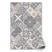 VINYL TEPPICH 150x225 cm Katalanische Blumen - Greige, Kunststoff (150/225cm) - TULUP