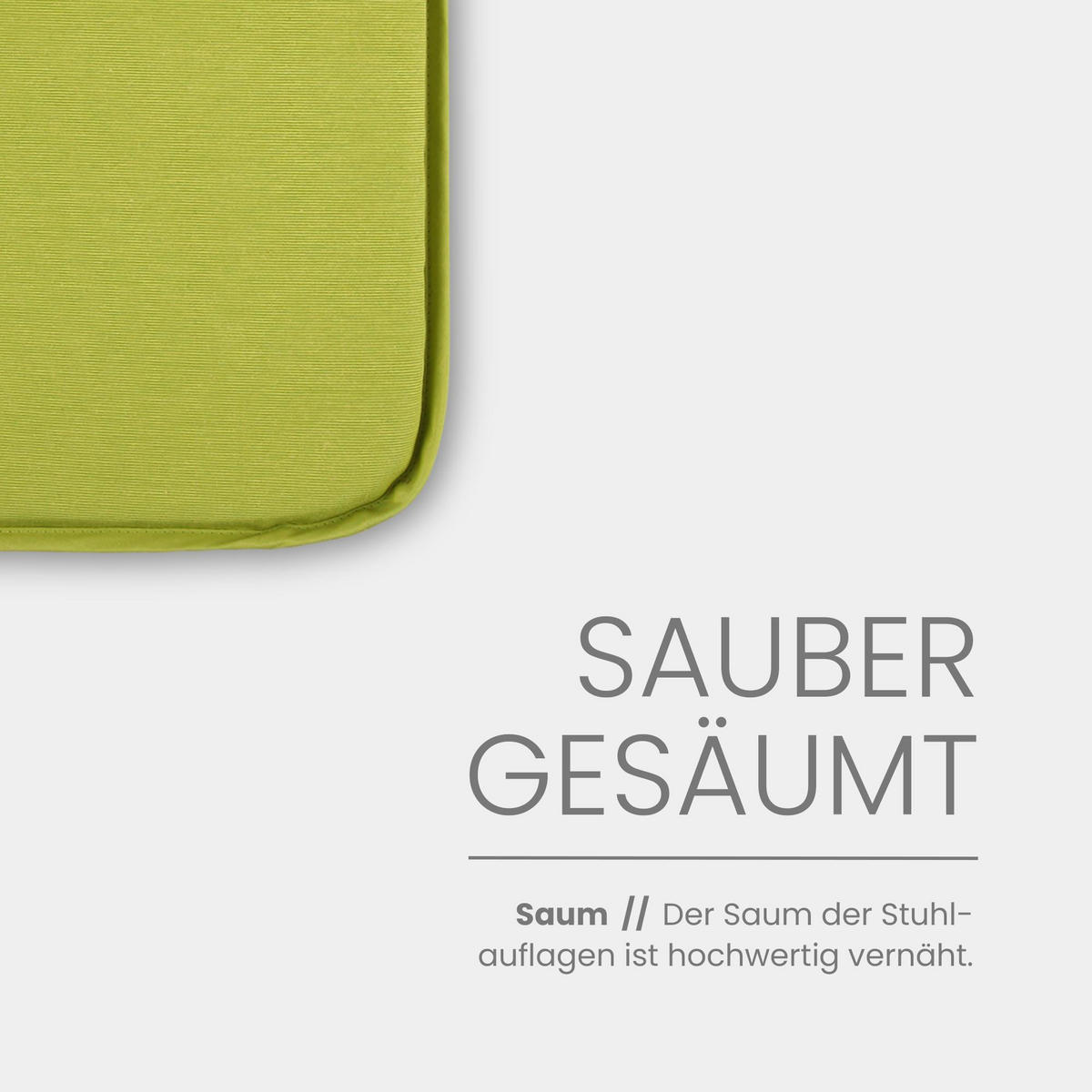 SITZKISSEN Canvas 38x38cm Grün 4er-Pack - Grün, Textil (38/38/2cm)