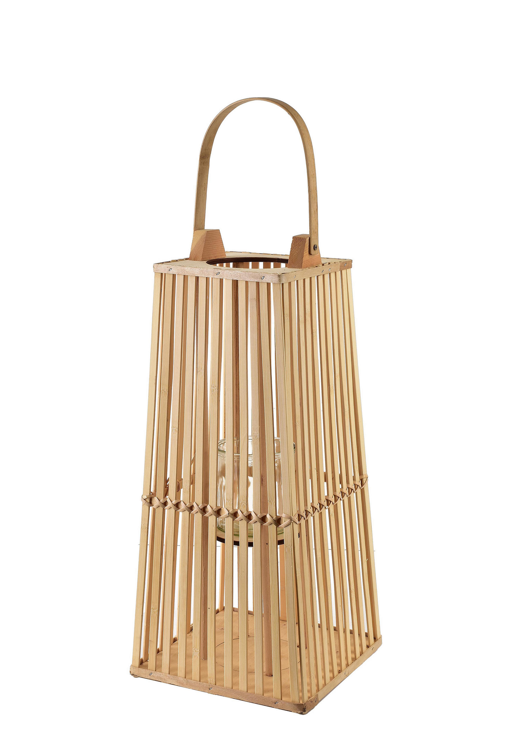 WINDLICHT Lucie Natural 23/23/48cm Weide - Naturfarben, Naturmaterialen (23/48/23cm) - Mondex