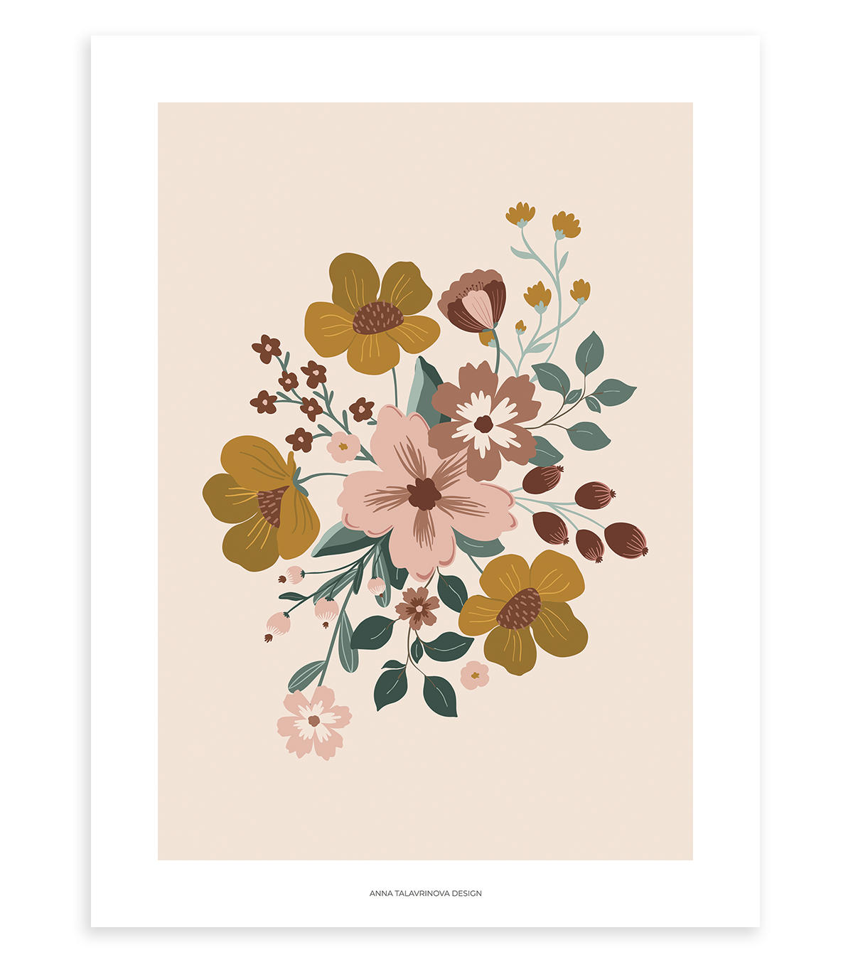 POSTER Herbstblüte, 30x40 cm - Pink/Multicolor, Papier (30/1/40cm) - Lilipinso