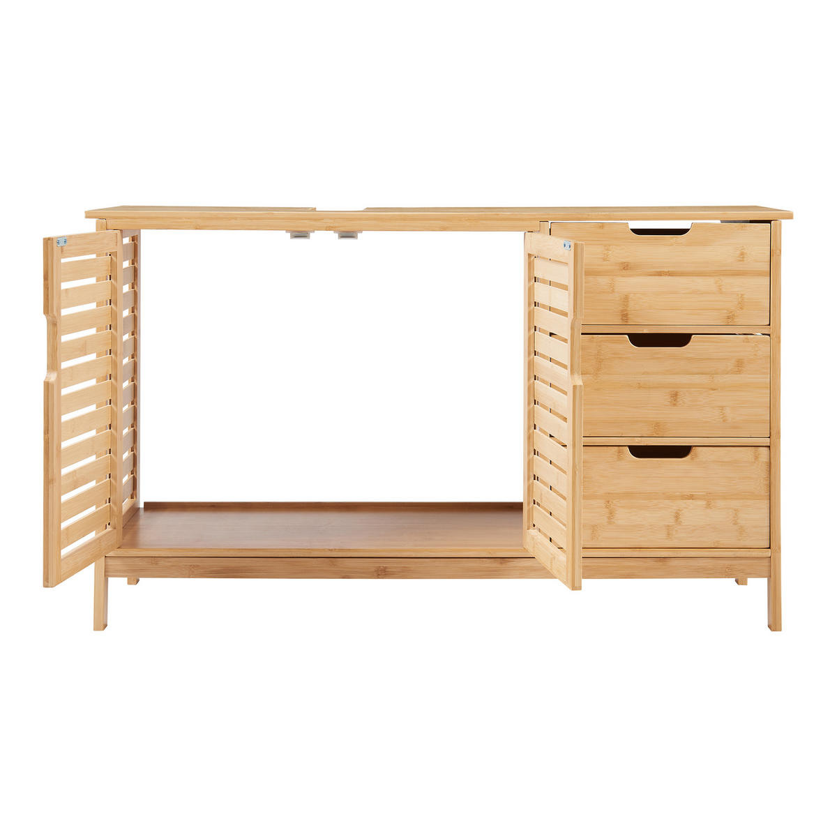 WASCHBECKENUNTERSCHRANK Boksereys - Naturfarben, Naturmaterialien (100/60/35cm) - [en.casa]
