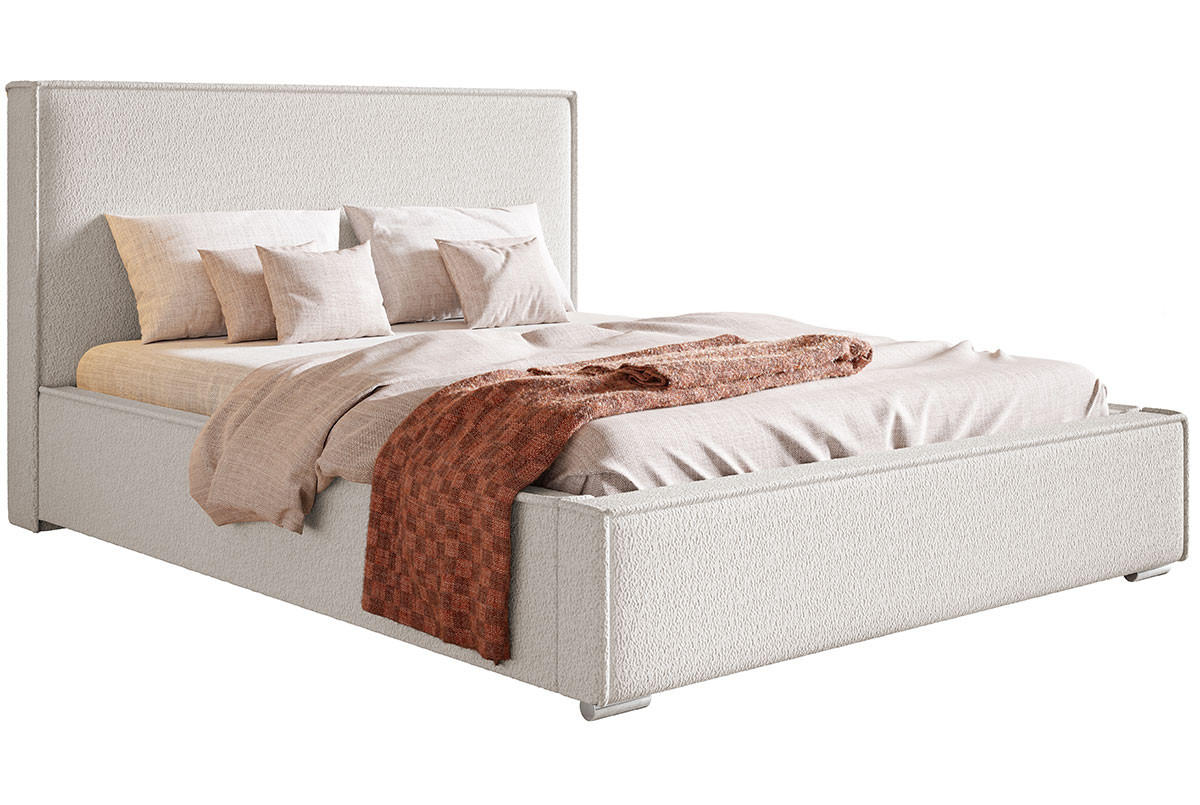 BETT Creme BEN 8 Mit Bettkasten 180x200 cm - Ecru, Textil (180/200cm) - Sepro Meble