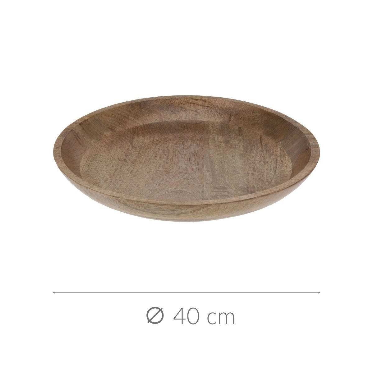 DEKOSCHÜSSEL aus Mangoholz Braun 40/40/7 cm - Braun, Holz (40/7cm) - Excellent Houseware