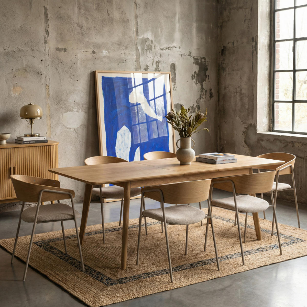 ESSTISCH - Klares Holz - Eschefarben, Holz (180/80/75cm) - Drawer