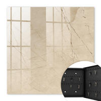 SCHLÜSSELBOX Schwarz 30x30 cm- Türöffnung nach rechts - Marmorgestaltung - Creme, Metall (30/30/5cm) - TULUP