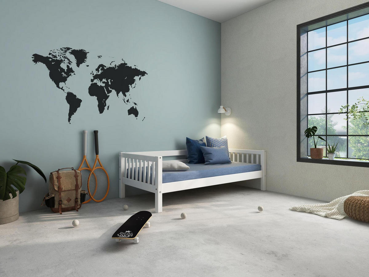 KINDERBETT NORDIC DREAM Weiß 209x99x65 cm - Weiß, Holz - FURNLUX
