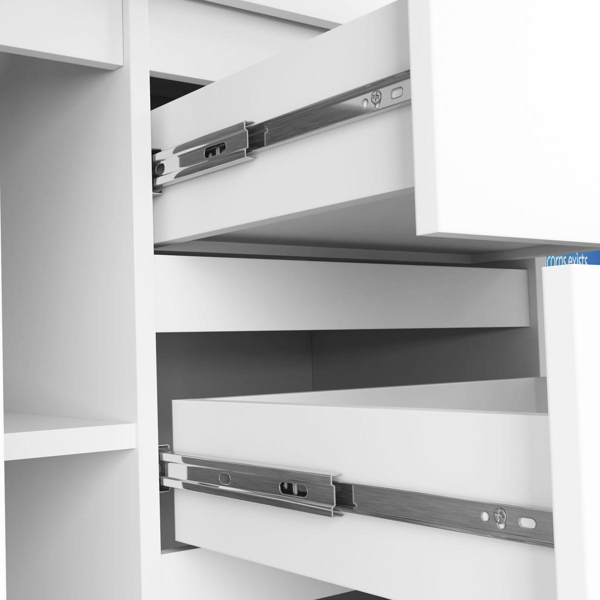 KOMMODE Weiß 120x40x99 cm - Weiß, Holzwerkstoff (120/99/40cm) - Akord