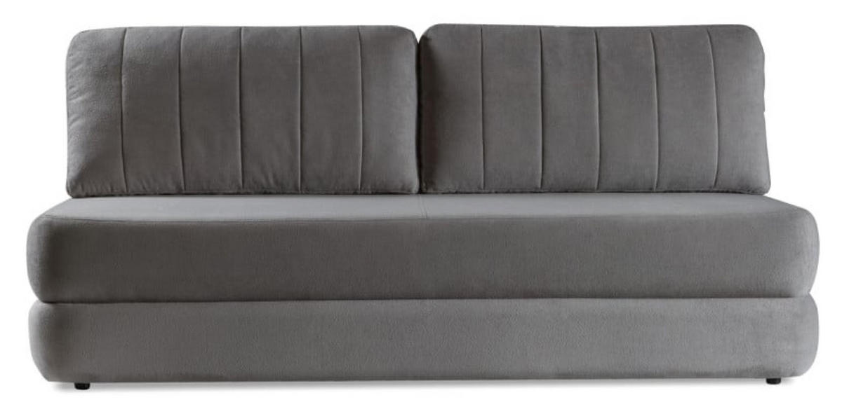 SOFA Grau ORI Schlaffunktion Ohne Armlehnen - Grau, Textil (211/93/103cm) - Sepro Meble