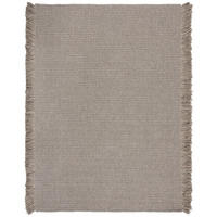 WOLLTEPPICH handgewebt mit Fransen BOYNE, im Landhaus-Stil, Grau, 160 x 230 cm - Grau, Textil (160/230cm) - KADIMA DESIGN
