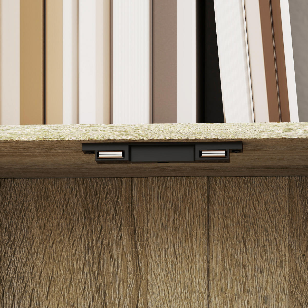 REGAL DE-15536 5 Ebenen + Doppeltürschrank Naturholz - Naturfarben, Holzwerkstoff (60/179.2/23.8cm) - ComfortXL