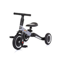 DREIRAD Smarty 2 in 1 grau Laufrad Gummireifen umbaubar Pedale verstellbar - Grau, Metall (67/46/52cm) - Chipolino