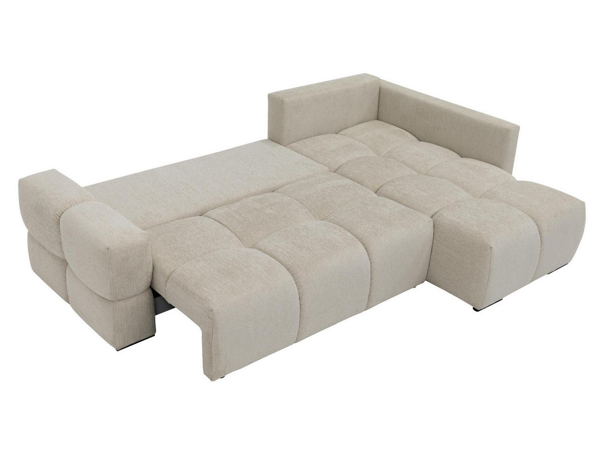 ECKSOFA Taremi - Beige/Schwarz, Holz/Kunststoff (267/185cm) - MIRJAN24