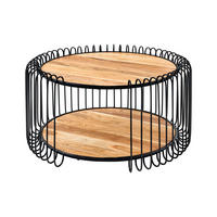 COUCHTISCH TRUE ELEMENTS Akazie rund Natur 73cm - Braun, Holz/Metall (73/73/41cm) - riess-ambiente