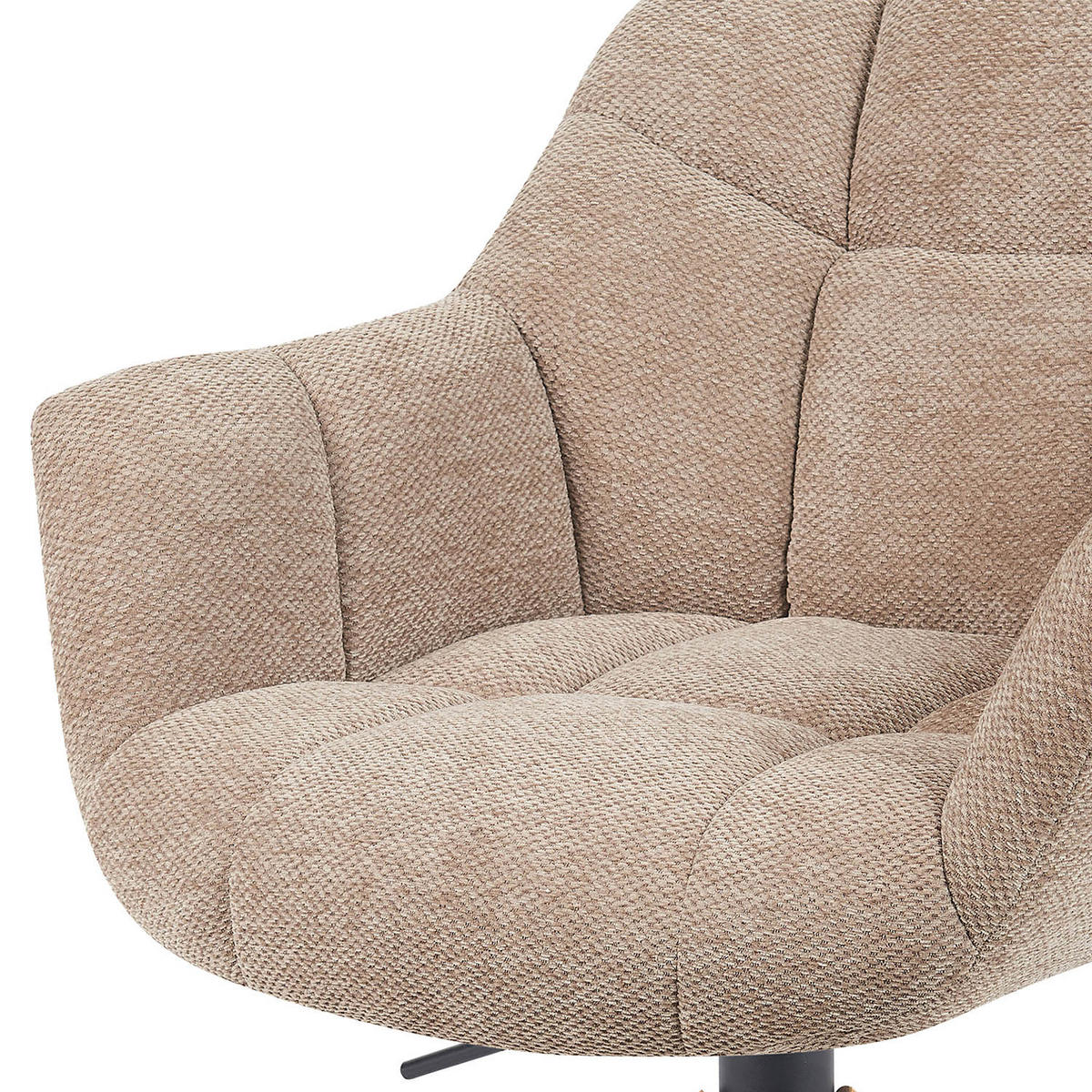 BÜROSTUHL Mika-Iven - Honigeiche/Beige, Eichenholz/Holz (65/82/66cm) - DUBI Möbel