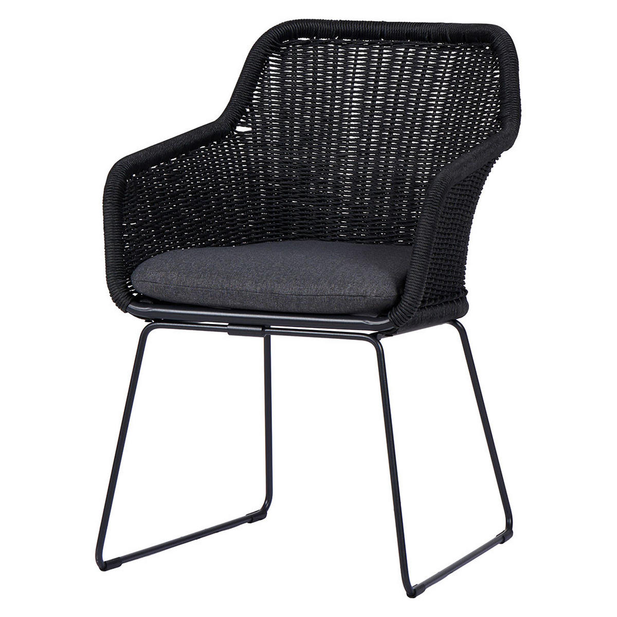 GARTENSTUHL, Sif, Grau, Rattan, 56 x 65 x 84 cm - Grau, Naturmaterialien (56/84/65cm) - ebuy24