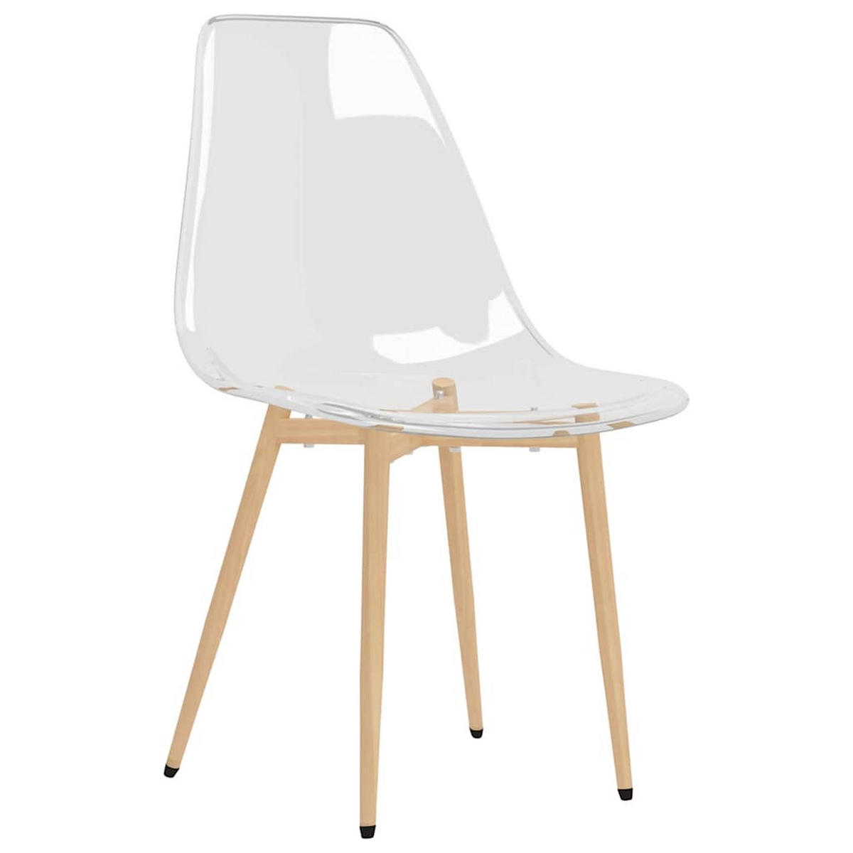 ESSZIMMERSTÜHLE 2 Stk. Transparent PET 46*52*84cm - Transparent, Metall (46/84/52cm) - ZMH