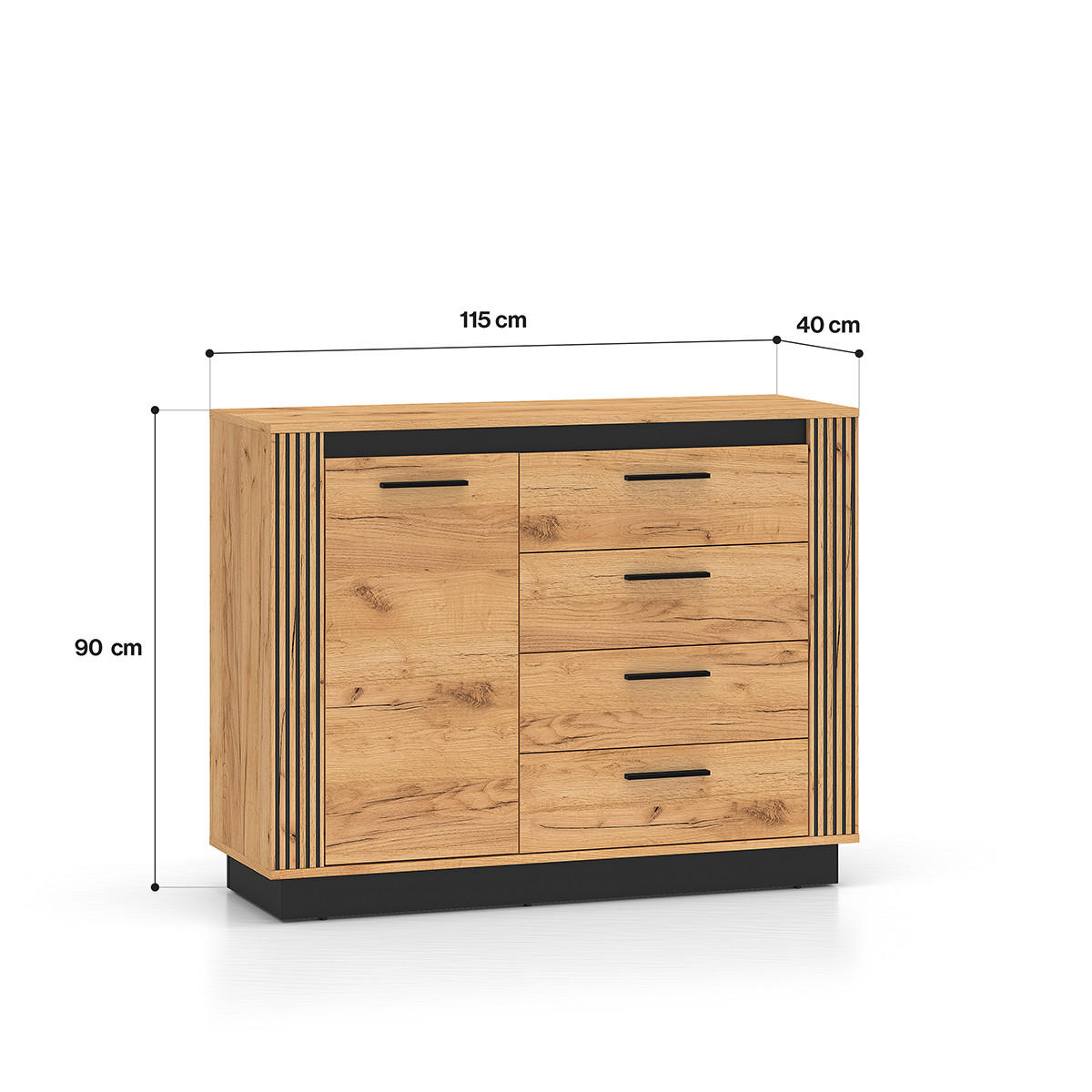 SIDEBOARD Solal Holz - Braun, Holzwerkstoff (115/90/40cm) - Petits-meubles