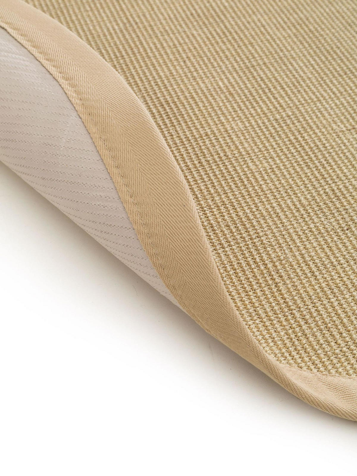SISALTEPPICH Sana Cream ø 200 cm rund - Beige, Naturmaterialen/Kunststoff (200/1cm) - KUNSTLOFT