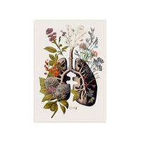 POSTER Set Mit 4 Anatomie Bronchien A4 Rahmenlos - Klar, Papier (29.7/3cm) - Nacnic