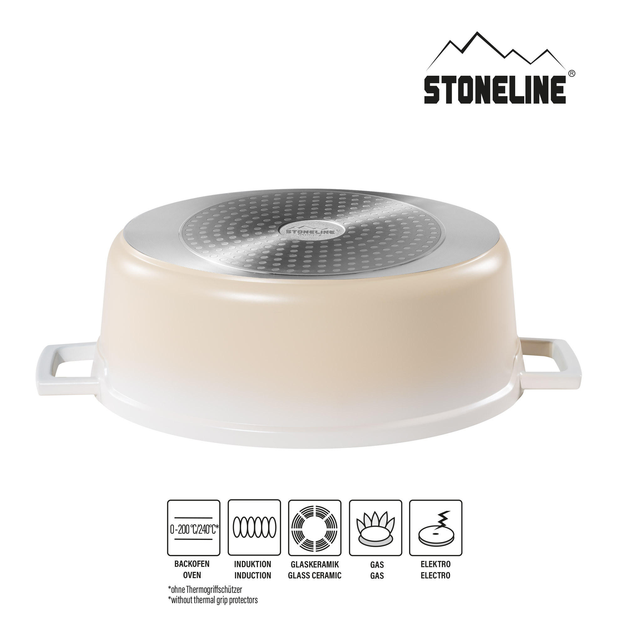 GOURMET BRÄTER - Creme, Metall (32cm) - Stoneline