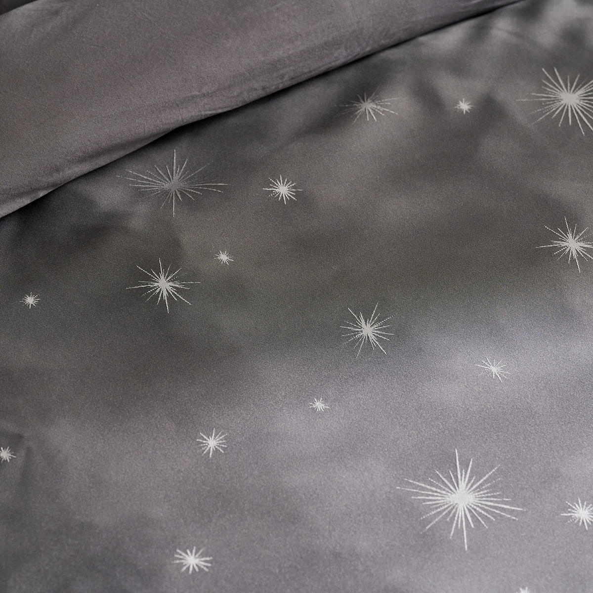 BETTWÄSCHE Jacquard SNIERZA, 160x200 cm, Schwarz, Winter Weihnachten Bettbezug, Weihnachtsdeko, Christmas, Weihnachtsmotiv - Schwarz, Textil (160/200cm) - home&you