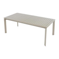 GARTENTISCH - 8 , 10 -Sitzer - Aluminium - taupe - VELYRA - Braun, Metall (100/286.5/75cm) - Vente-Unique