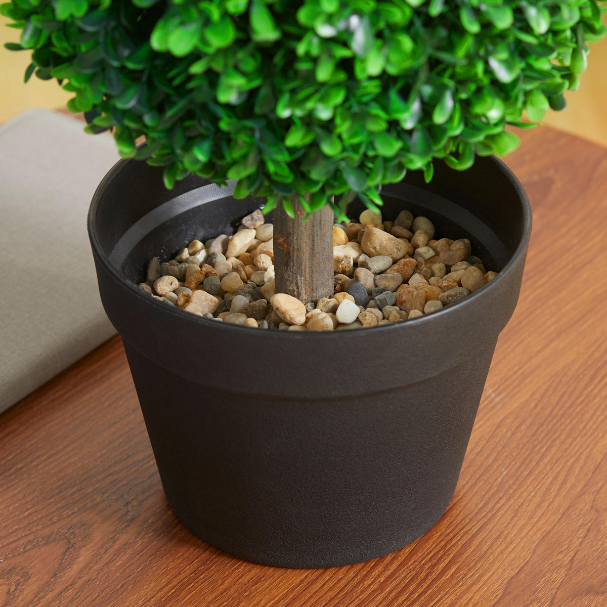 KUNSTPFLANZE DE-08646 2er-Set 60 cm im Topf Grün+Braun+Schwarz - Grün, Kunststoff (60cm) - ComfortXL