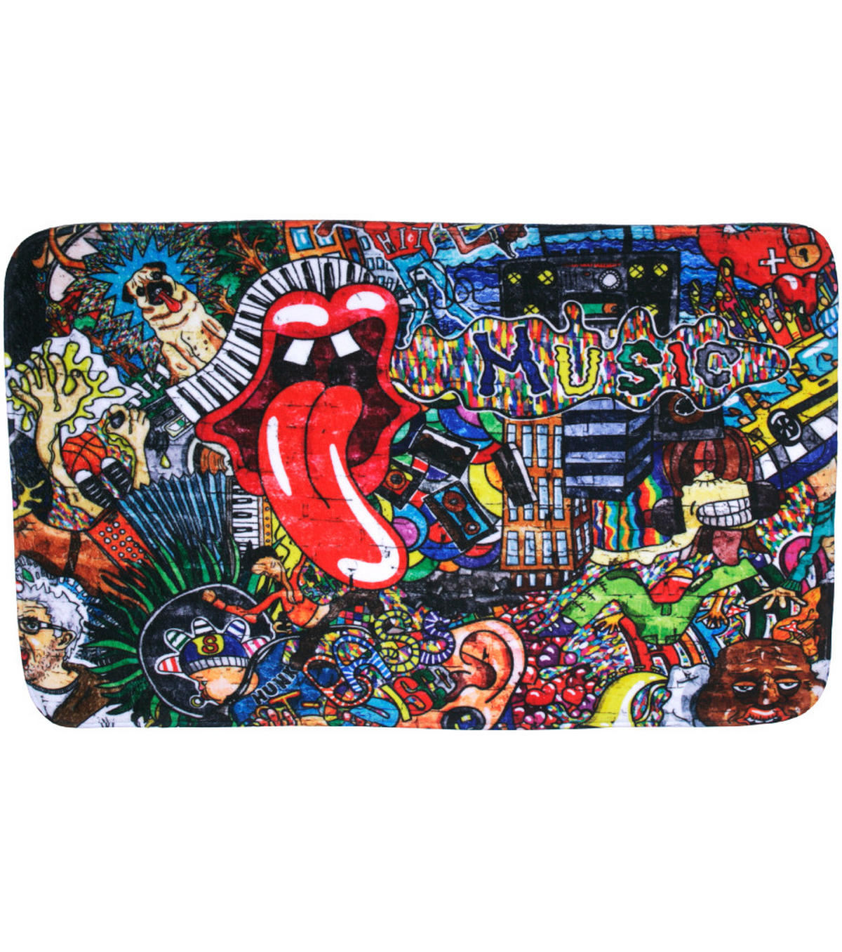 BADTEPPICH Graffiti 70 x 110 cm - Rot, Textil (70/110cm) - Sanilo