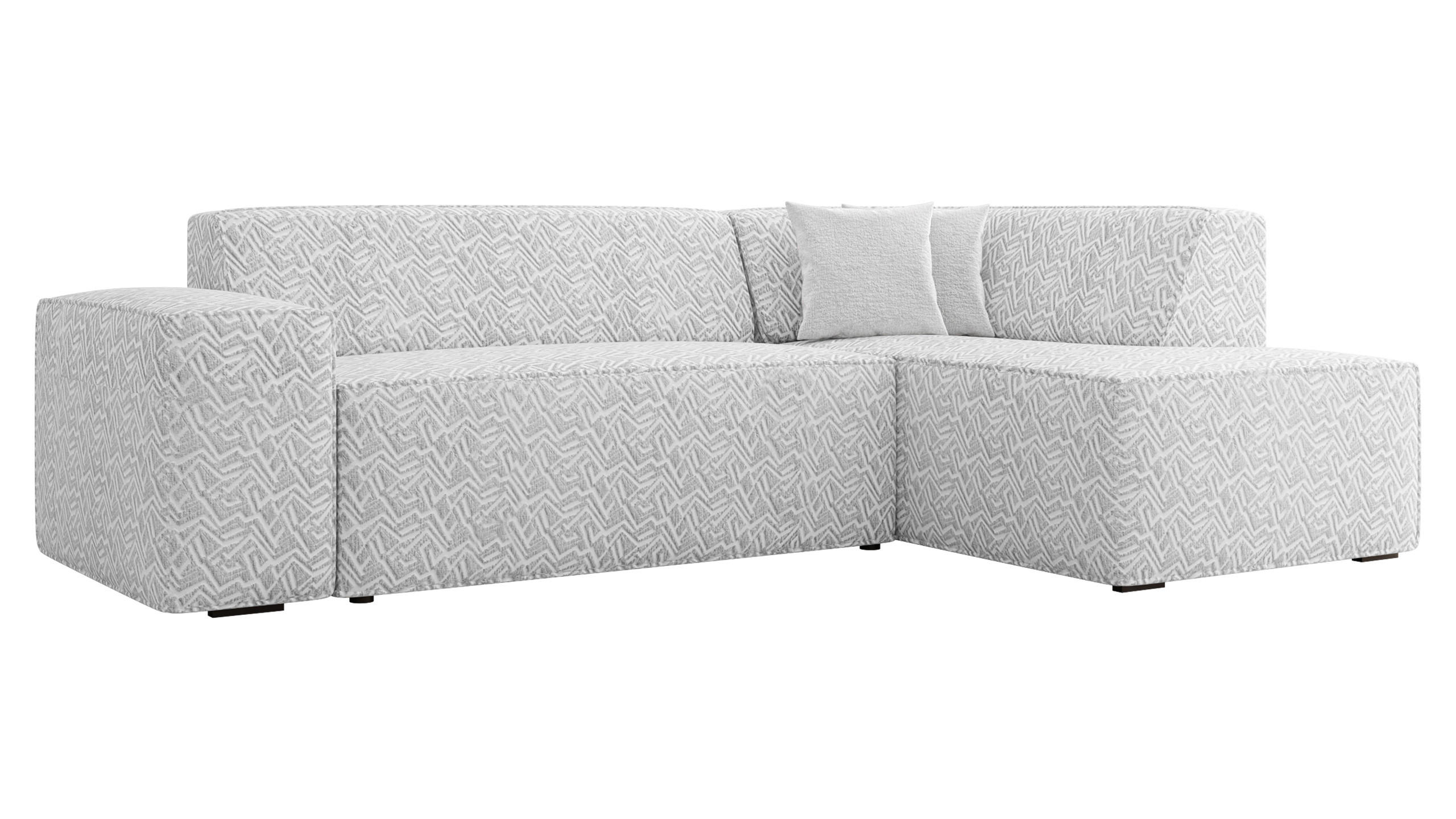 ECKSOFA Lordin Premium, Seite: Rechts - Silberfarben, Holz/Textil (267/205cm) - MIRJAN24