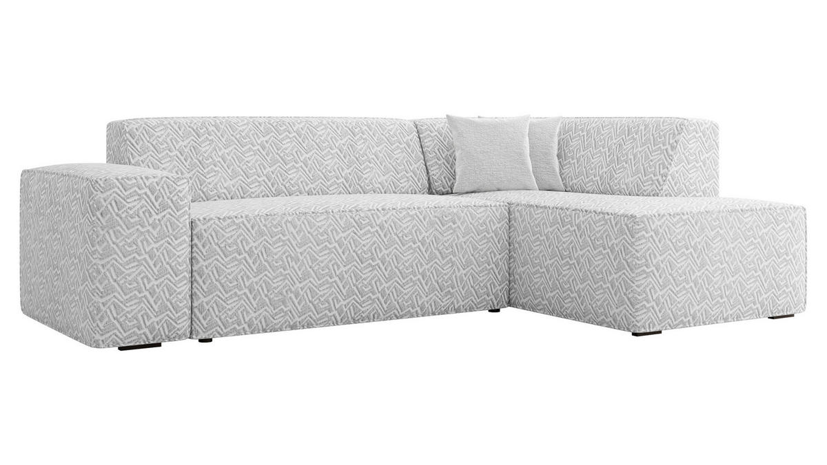 ECKSOFA Lordin Premium, Seite: Rechts - Silberfarben, Holz/Textil (267/205cm) - MIRJAN24