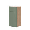 MIDISCHRANK Izan Goldkraft Eiche/Grün 36.6 x 76.6 cm mit Schublade und Tür - Honigeiche/Grün, Holzwerkstoff (36.6/76.6/32.8cm) - Vicco