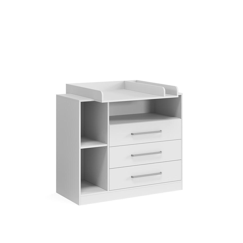 PREVIJALNA OMARA Olina, Bela, 110 x 93 cm - bela, leseni material (110/93/50cm) - Vicco