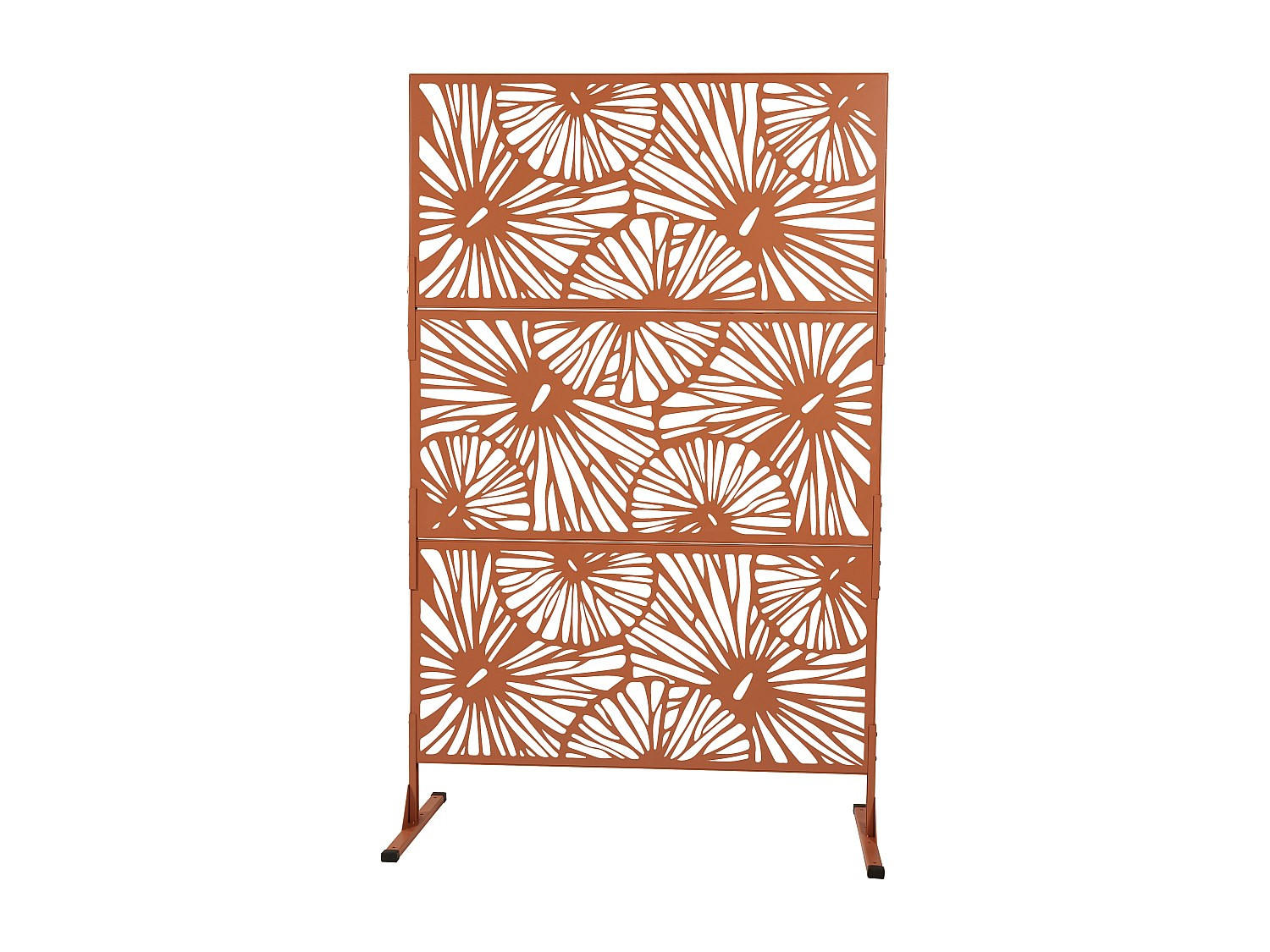 ZAUN & Palisaden - 116 cm x 2.5 cm - Metall - Terracotta VENGY - Terracotta, Metall (116/188cm) - Vente-Unique