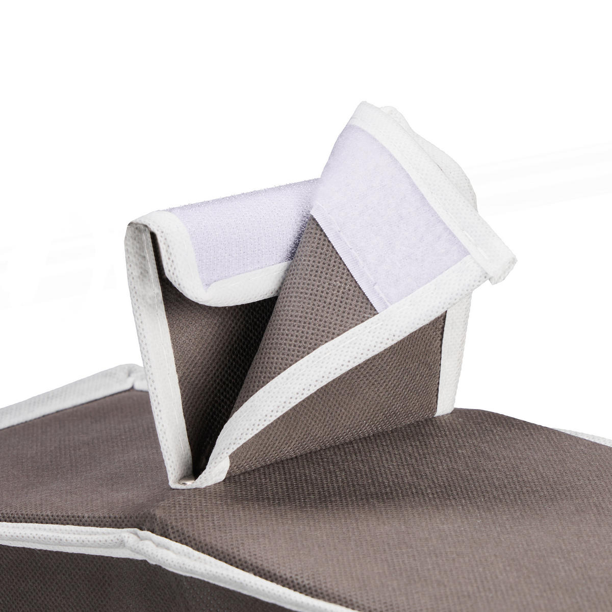 ZÁVESNÁ polica - antracitová, textil/vlnitá lepenka (31cm) - Relaxdays