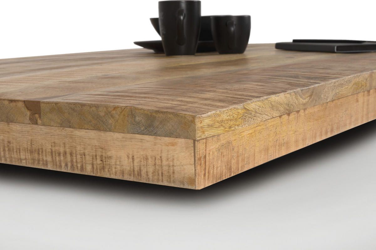 ESSTISCH RIO - Beige/Schwarz, Holz/Metall (100/200/77cm) - SAM
