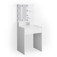 SCHMINKTISCH Ruben Weiß 60 cm mit LED Beleuchtung - Weiß, Holzwerkstoff (60/142.7/48cm) - Vicco